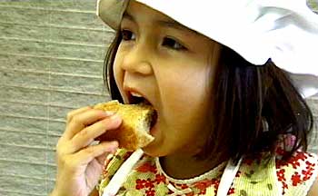 Eating bread